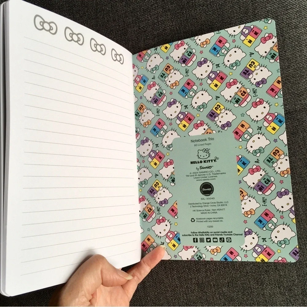 Hello Kitty “HK” Notebook, Blue, 80 lined pages